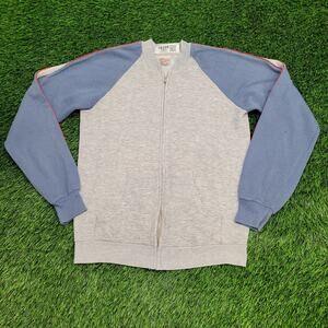 Vintage 80s Bassett-Walker Crop Track Jacket Small 18x25 Raglan USA